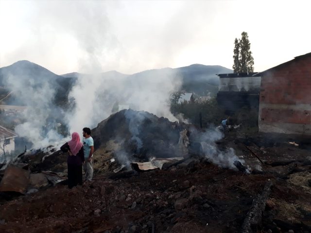 Koyulhisar’da yangın